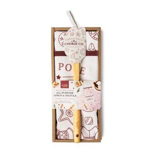 Holidays All-Purpose Apron & Spatula Set North Pole GREAT GIFT!